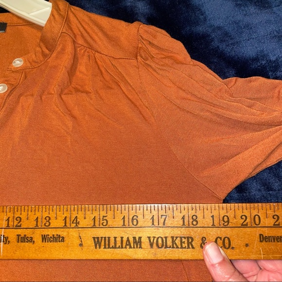 Ann Taylor pumpkin ¾ sleeve rayon top - Picture 8 of 12